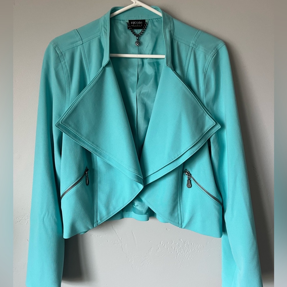 Nicole Miller Women's Aqua Jacket